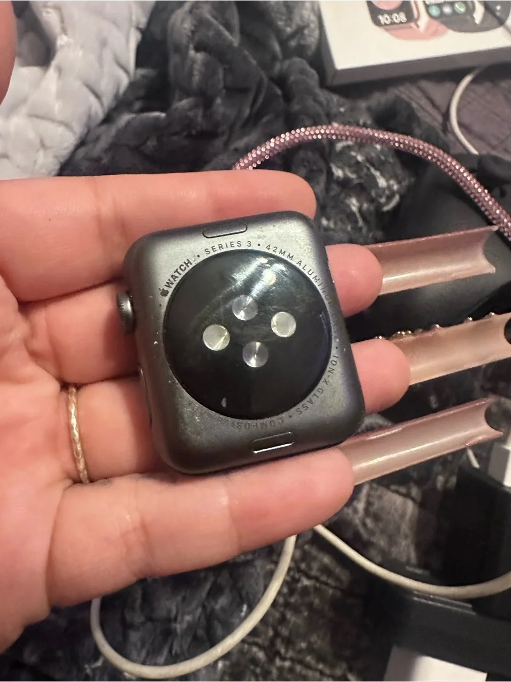 Apple Black Smartwatch with Silicone Band